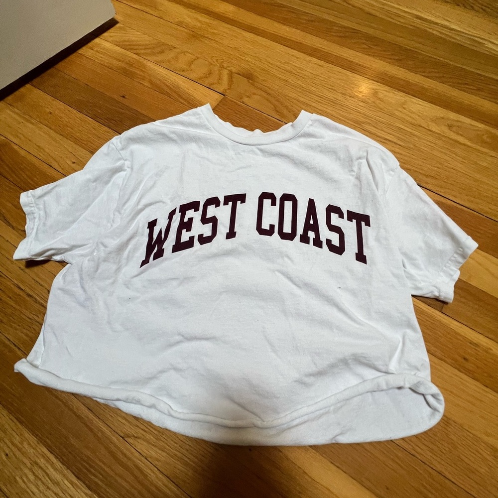 west coast oversized cropped tee